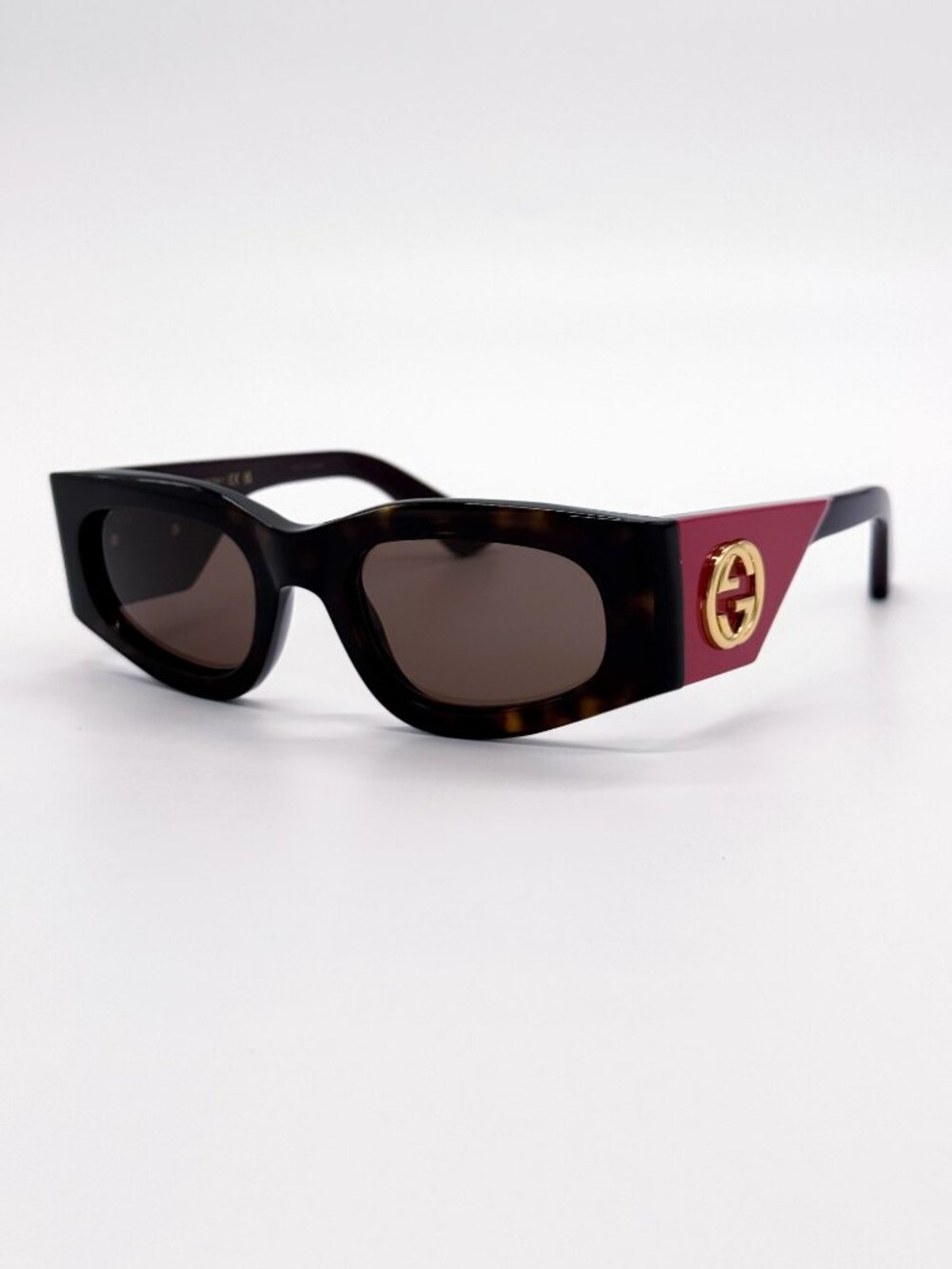 NEW GUCCI SUNGLASSES GG1664S 004 HAVANA RED WOMEN GUCCI EYEWEAR - Picture 3 of 12